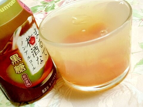 ノンアルｄｅ❤梅酒とパパイヤの生姜寒天❤